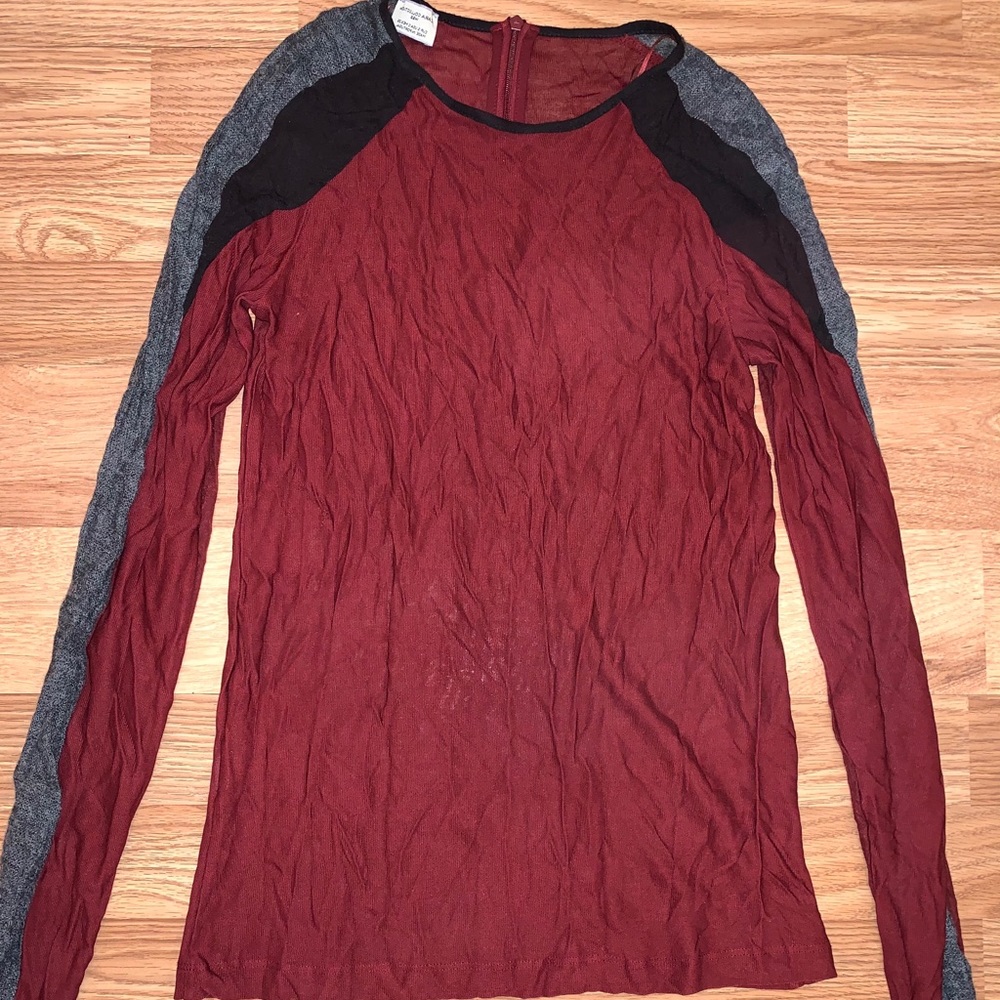 Long sleeve, sheer like, shirt